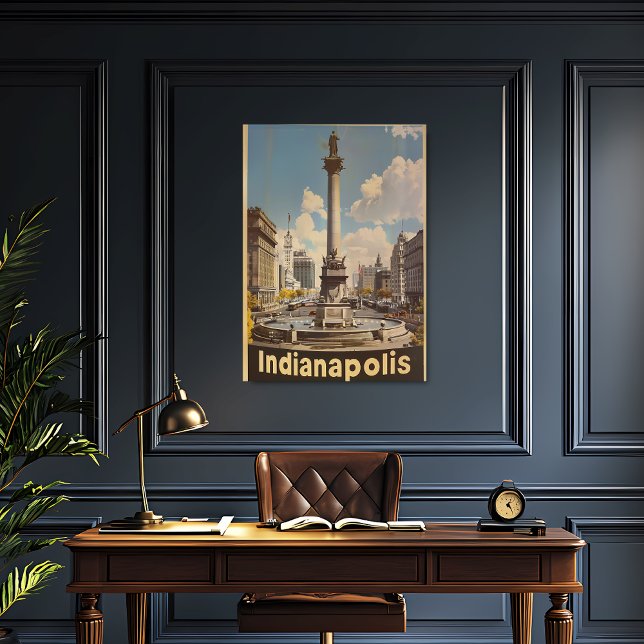 Poster Vintage voyage d'Indianapolis (Créateur téléchargé)