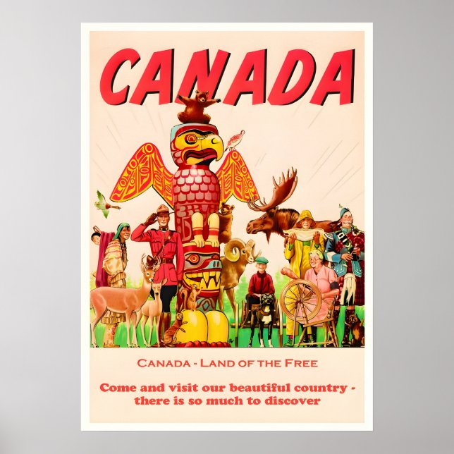 Poster Vintage voyage du Canada (Devant)