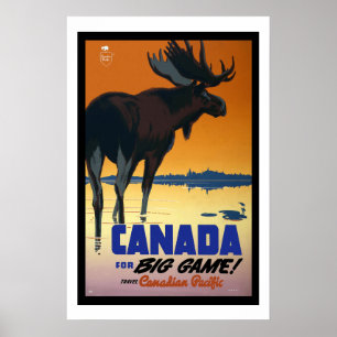 Poster Vintage voyage du Canada