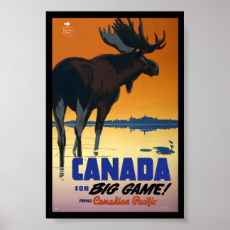Poster Vintage voyage du Canada