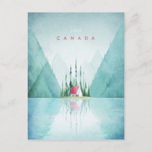 Poster Vintage voyage du Canada - Carte postale Ar
