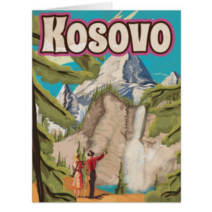 Poster Vintage voyage du Kosovo
