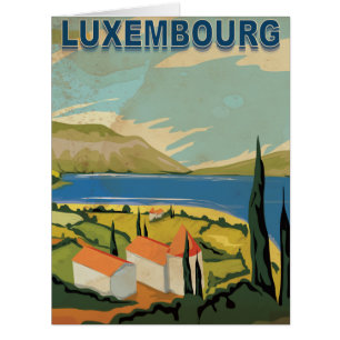 Poster Vintage voyage du Luxembourg