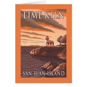 Poster Vintage voyage du phare Lime Kiln