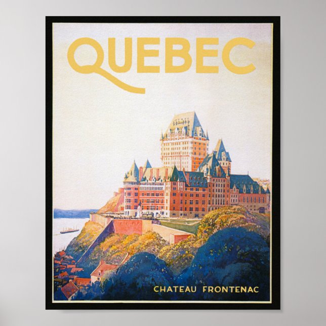 Poster Vintage voyage du Québec Canada (Devant)