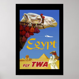 Poster vintage Voyage Egypte