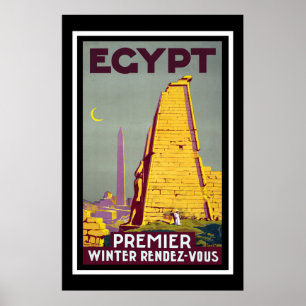 Poster Vintage voyage égyptien