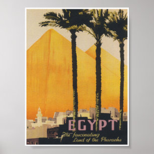 Poster Vintage voyage égyptien