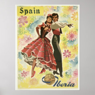 Poster Vintage voyage Espagne