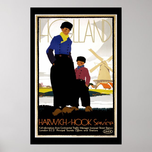 Poster Vintage voyage hollandais (Devant)