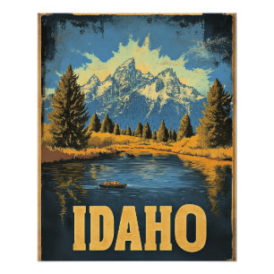Poster Vintage voyage Idaho
