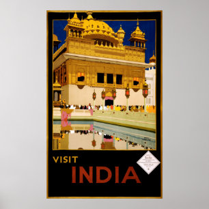 Poster Vintage voyage - Inde