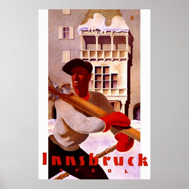 Poster Vintage voyage "Innsbruck" (Devant)