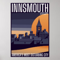 Poster Vintage voyage Innsmouth Lovecraft