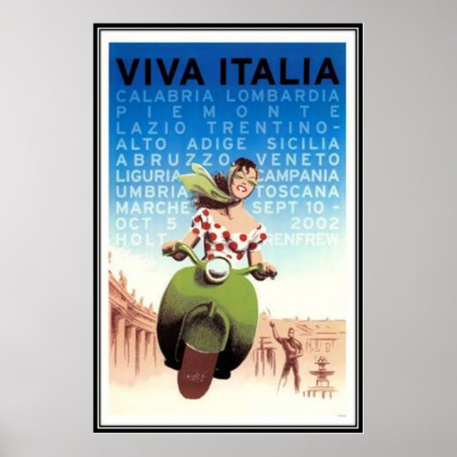 Poster Vintage Voyage Italie - (Devant)