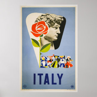 Poster Vintage voyage Italie