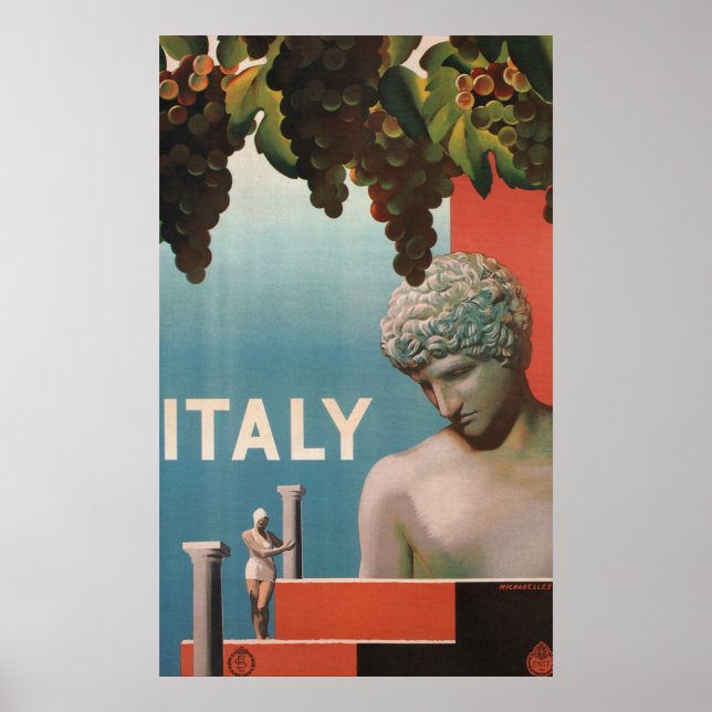 Poster Vintage voyage italien (Devant)