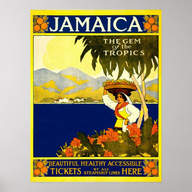 Poster Vintage voyage : Jamaïque (Devant)