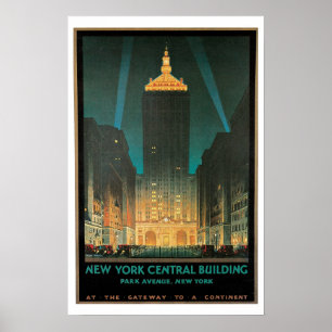 Poster Vintage voyage, New York Central Building