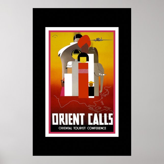 Poster Vintage voyage Orient (Devant)