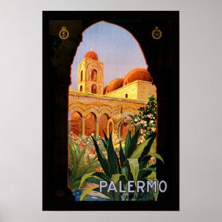 Poster Vintage voyage Palermo