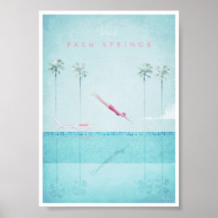 Poster Vintage voyage Palm Springs