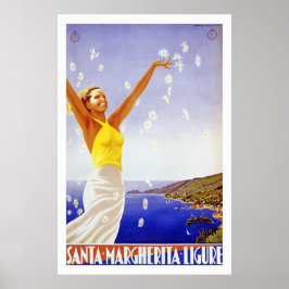 Poster Vintage voyage "Père Noël Margherita, Ligur