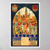 Poster Vintage voyage polonais