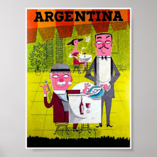 Poster Vintage voyage rétro Argentine