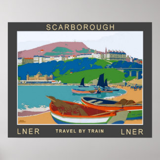 Poster Vintage voyage, Scarborough