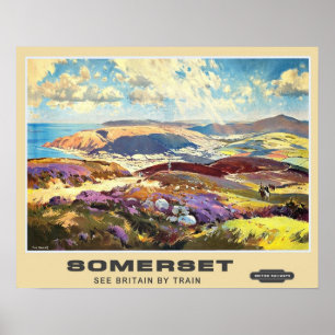 Poster Vintage voyage, Somerset