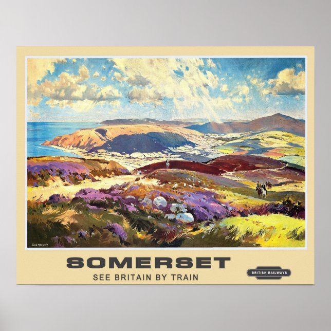 Poster Vintage voyage, Somerset (Devant)