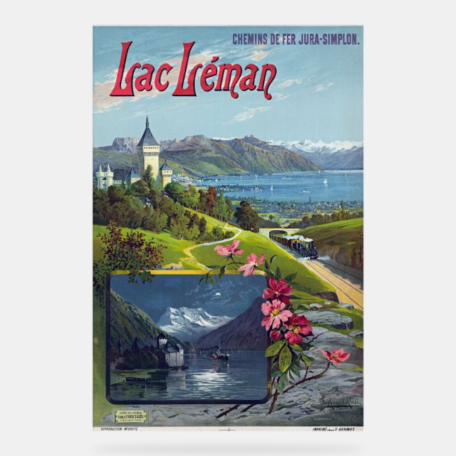 Poster Vintage voyage Suisse (Recto)