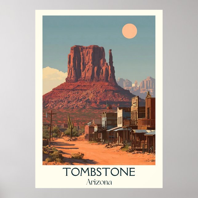 Poster Vintage voyage Tombstone Arizona | Retro (Devant)
