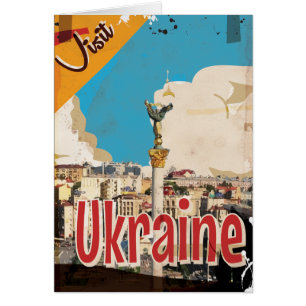 Poster Vintage voyage Ukraine