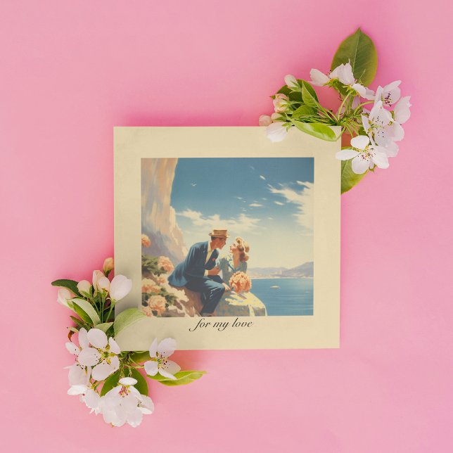 Poster Vintage voyage, Valentine personnalisable (Créateur téléchargé)