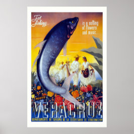 Poster Vintage voyage "Vera Cruz"