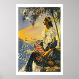 Poster Vintage voyage "Vera Cruz"