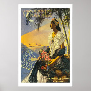 Poster Vintage voyage "Vera Cruz"