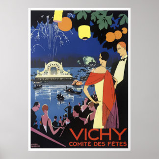 Poster Vintage voyage - Vichy - France