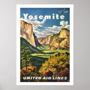 Poster Vintage voyage Yosemite