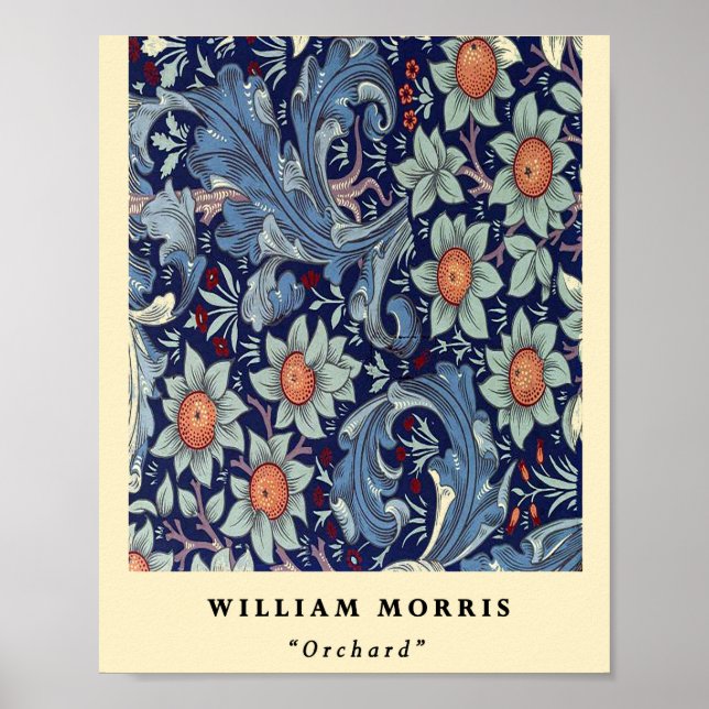 Poster Vintage William Morris Orchard Motif de fruits (Devant)