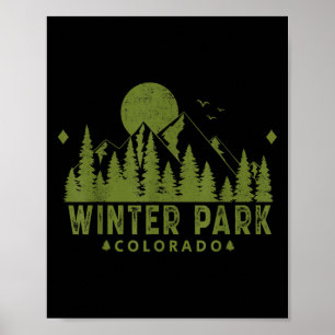 Poster Vintage Winter Park Colorado Co Ski Mountain Outdo