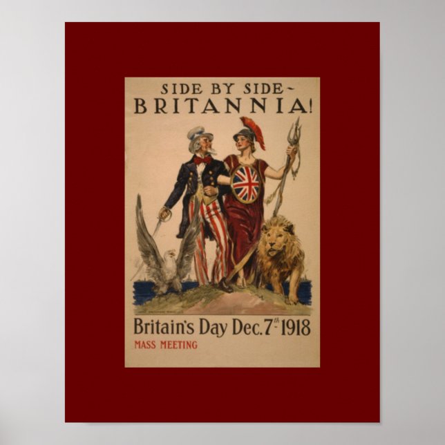 Poster Vintage WW1 Côté Brittania (Devant)