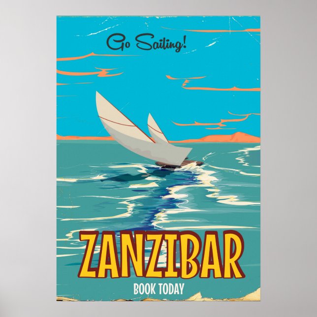 Poster vintage Zanzibar (Devant)