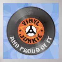 Vinyl Junkie - Et Fière de l'affiche bleue