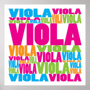 Poster Viola colorée