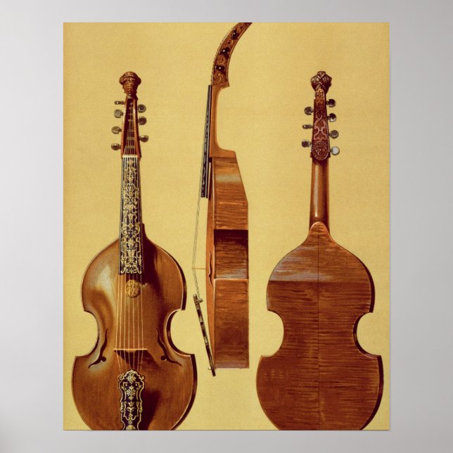 Poster Viola d'Amore, 18ème siècle, de 'Musical Instrum (Devant)