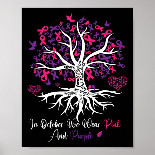 Poster Violence Cancer du sein Mois de sensibilisation Ar (Devant)