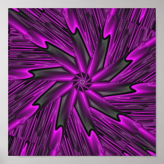 Poster Violet Abstrait (Devant)